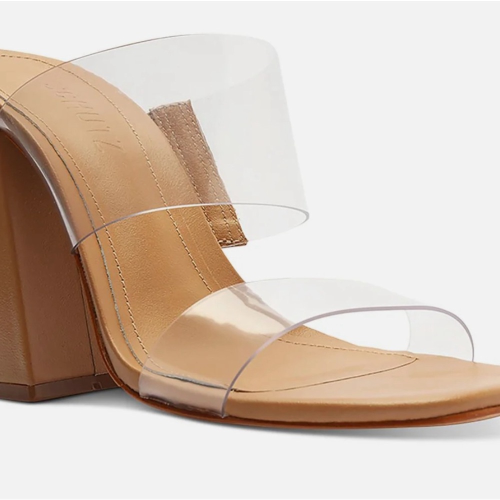 Schutz Victorie Womens Leather Open Toe Slide Sandals